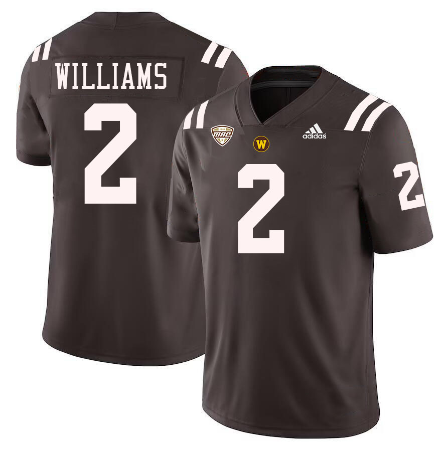 #2 Popeye Williams Western Michigan Broncos College Football Jerseys Stitched-Brown